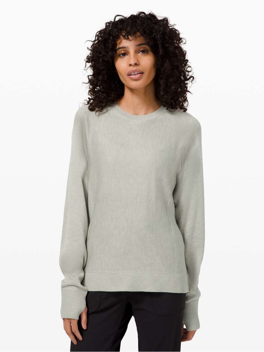 Lululemon Cashlu Knit Pullover Size 6 Heathered Green Fern